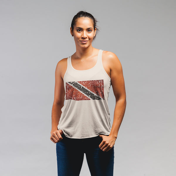 Belize Flag Stencil - Women's Tank Top - Properttees