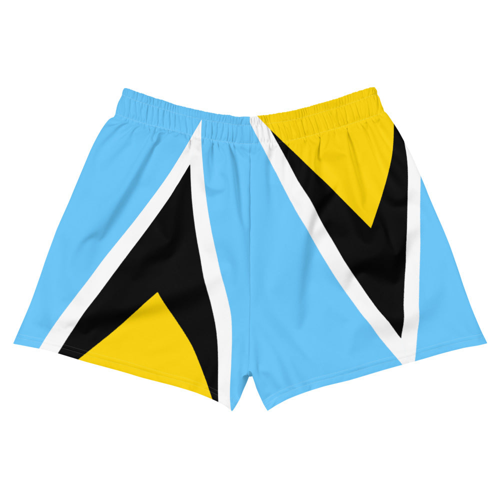 St. Lucia - Women's Athletic Shorts - Properttees, womens athletic shorts