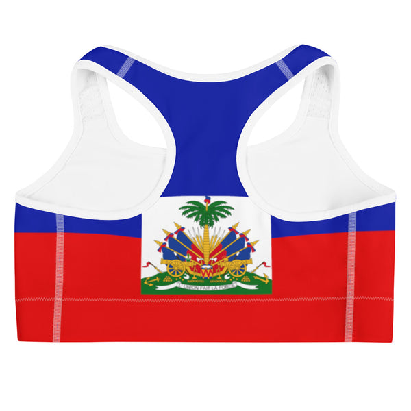 New Haitian Flag Blue and Red Stripes Sports Bra Collection